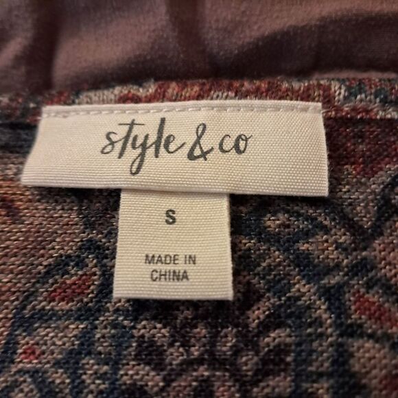 Style & Co Top Women's Small S Bohemian Soft Elegant Rhinestones Career Office - Picture 8 of 8